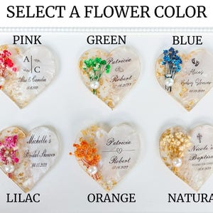 Magnete ricordo per baby shower, magnete ricordo per baby shower, bomboniera personalizzata per baby shower, bomboniera dolce per baby shower, magnete floreale per baby shower immagine 4