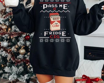 Funny Holiday Diet Coke ‘Fridge Cig’ Ugly Christmas Sweater