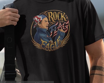 Funny Rock Flag Eagle Shirt | Charlie Inspired Patriotic Eagle Tee | American Comedy Fan Gift