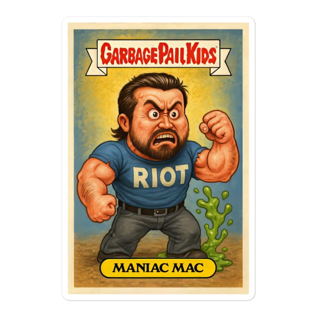 MANIAC MAC Sticker | Mac Garbage Pail Kids Parody | It’s Always Sunny ...