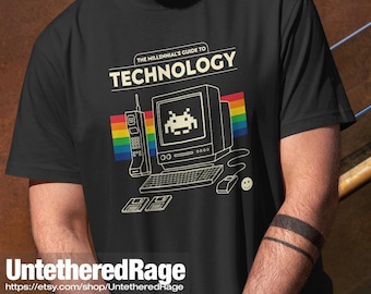 Retro Millennial Technology Shirt | Vintage Computer, 80s 90s Tech Satire
