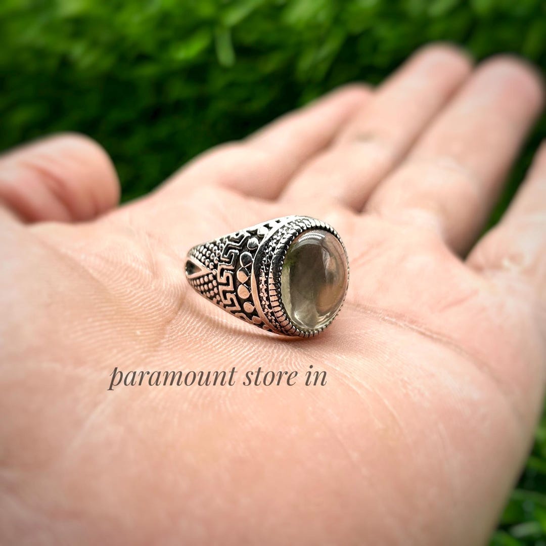 Men S Designer Rings Uk 2026.Men's Designer Ring, Smoky Quartz Gemstone Cabochon Ring, 925 Sterling ...