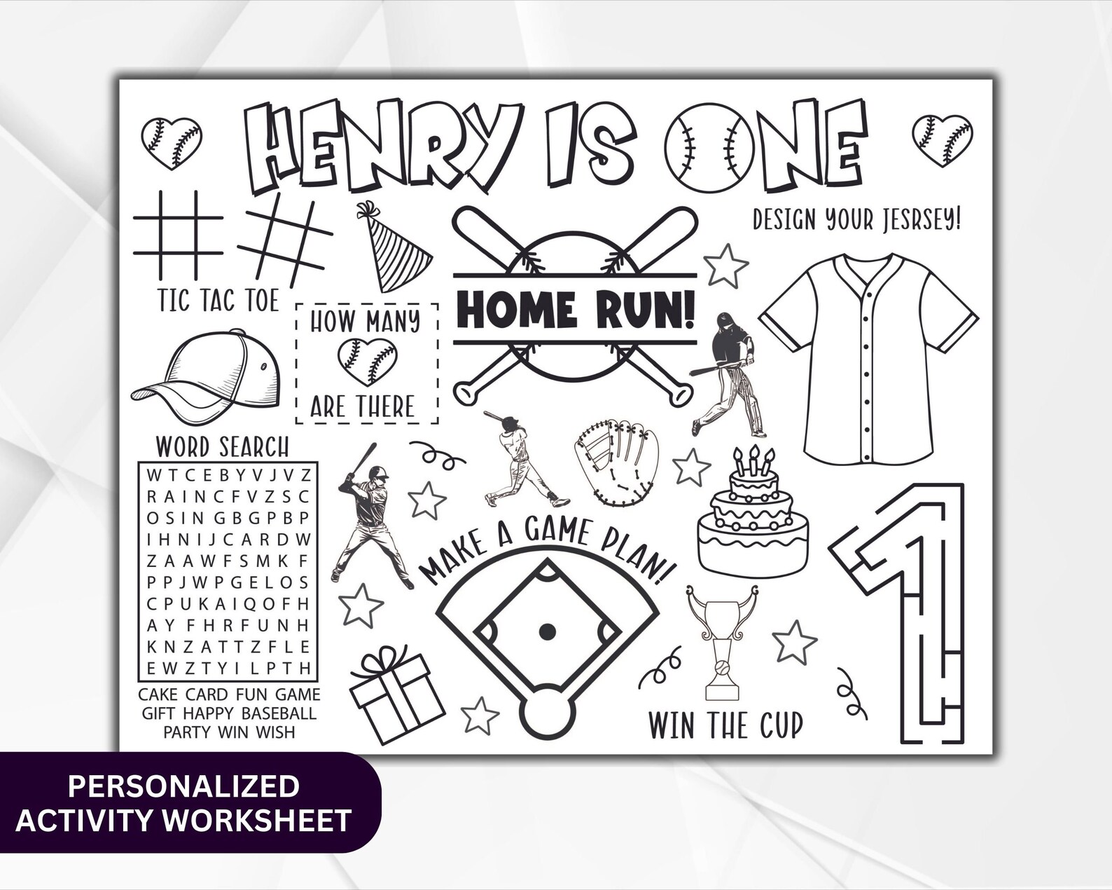Baseball Birthday Party Rookie of the Year First Birthday Party Favor ...