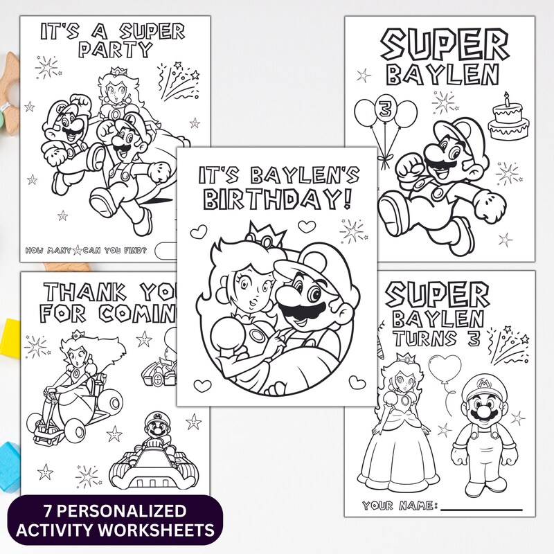 Mario Birthday Party - Etsy