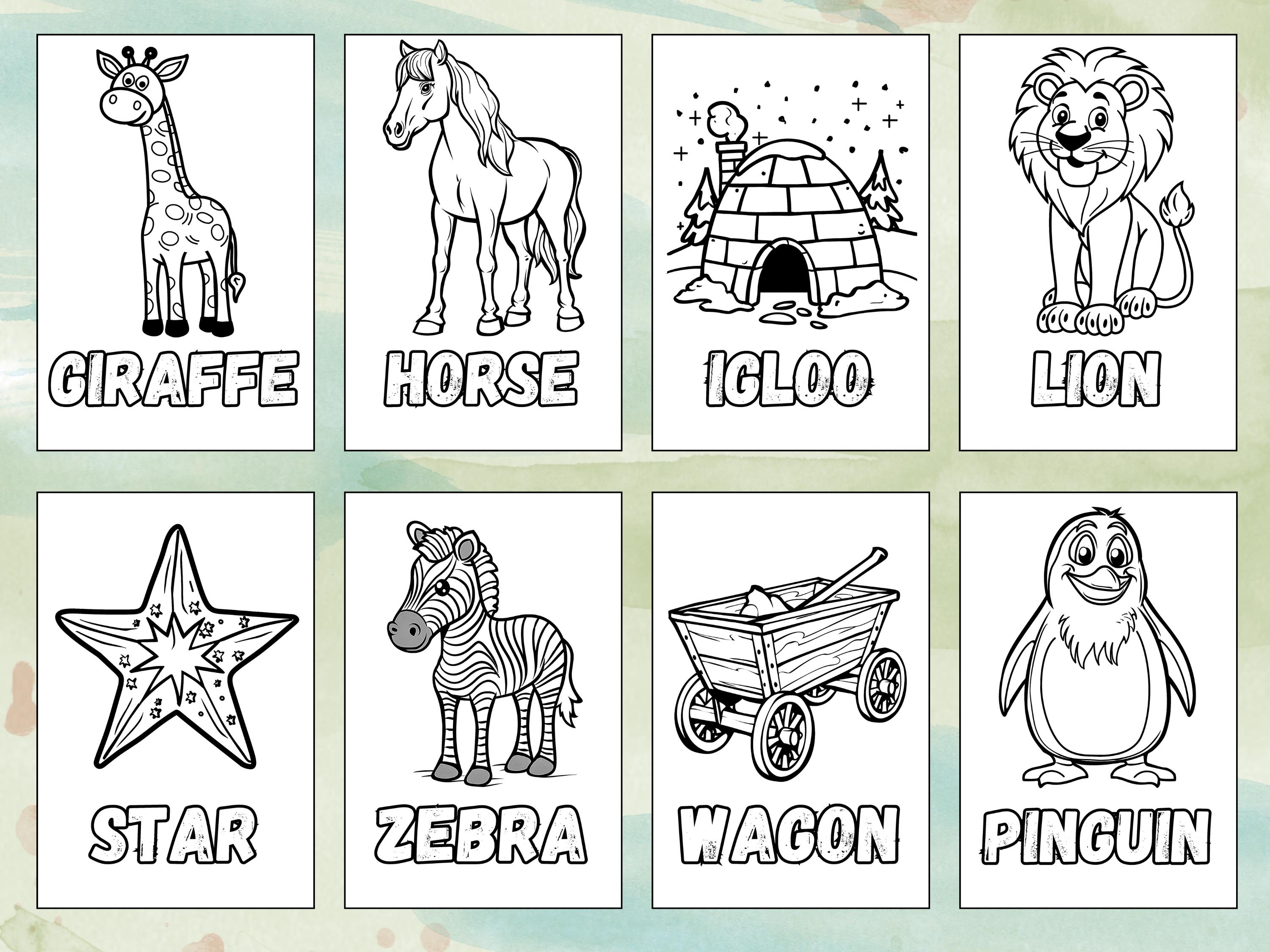 50 Coloring Pages for Kids - Easy Printable Learning Coloring Pages for ...
