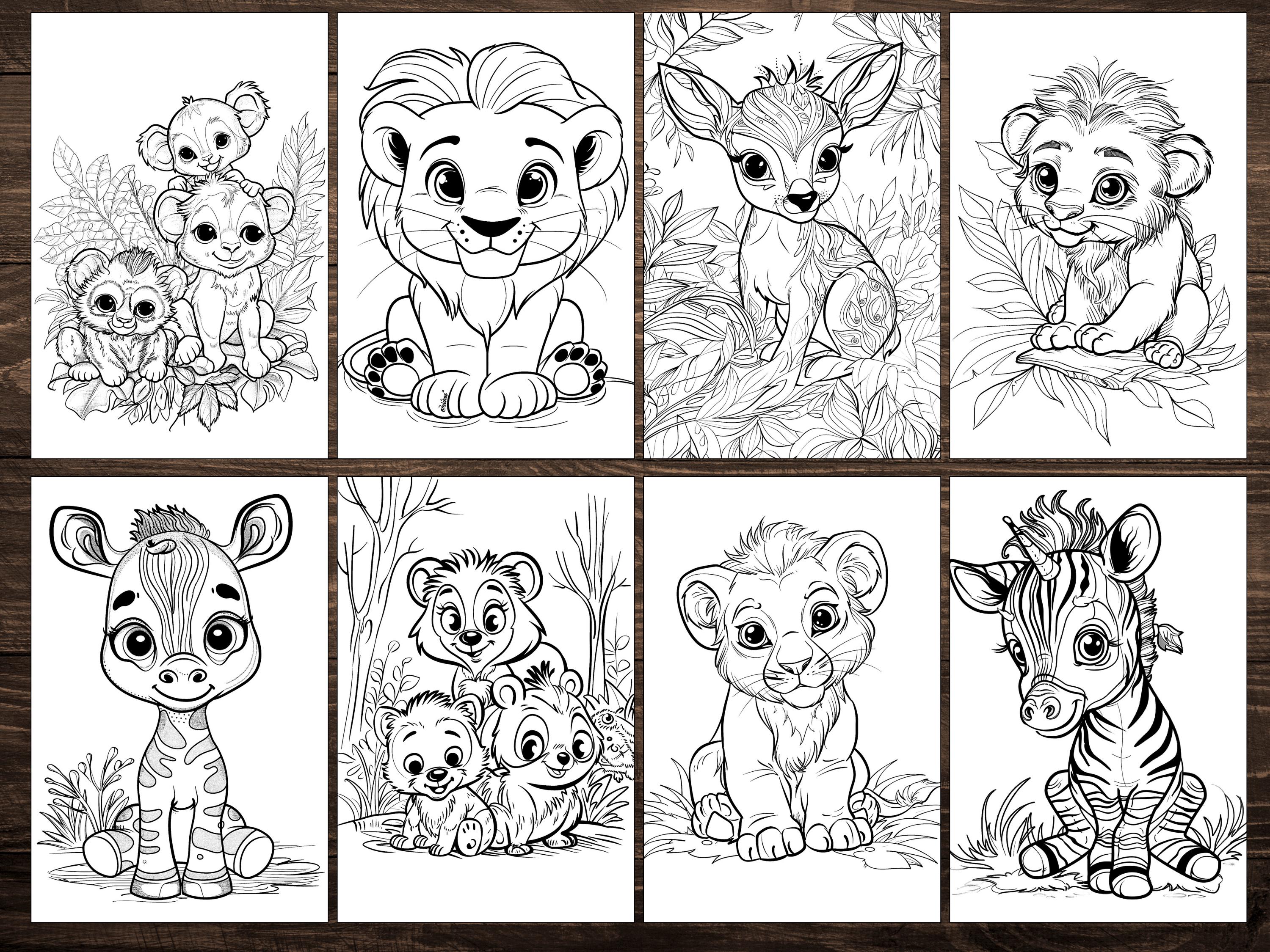 50 Cute Baby Animals Coloring Pages for Kids Cute Animals Printable ...