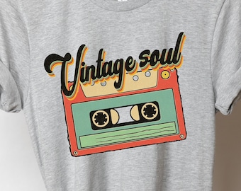 Vintage Soul Music Shirt: Retro Cassette Tape Tee