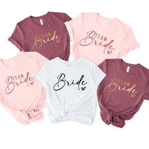 Bride & Team Bride Shirt Set: Bachelorette Party Trip Tees