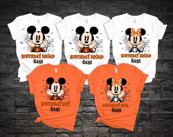 Disney Halloween Custom Family Birthday Shirt, Disney Halloween Birthday Gift for Boy Girl Shirt, Halloween Shirt, Custom Halloween Shirt