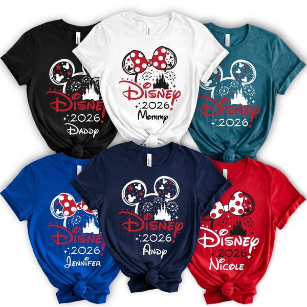 Disney 2026 T-shirt, Disney Family Vacation 2026 Shirt, Disney Custom Family Shirt, Disney Family Trip Shirt, Disney Family Vacation Shirt