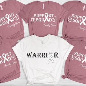 Lung Cancer Support Shirt: Warrior Family Team Tee