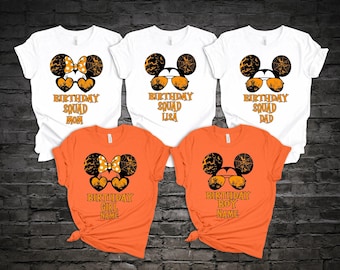 Disney Halloween Custom Family Birthday Shirt, Disney Halloween Birthday Gift for Boy Girl Shirt, Halloween Shirt, Custom Halloween Shirt