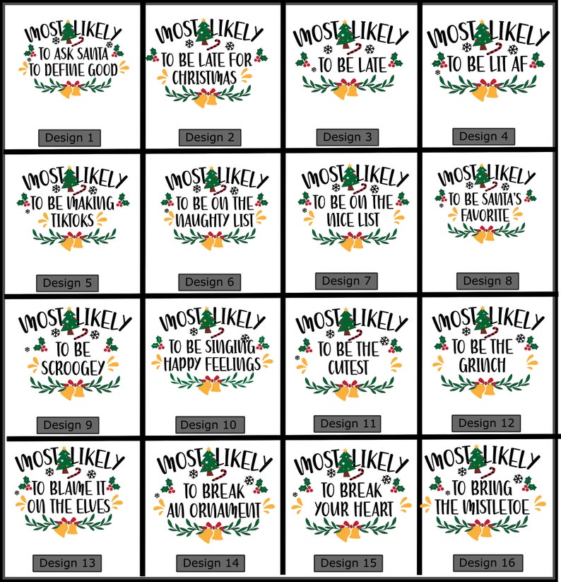 Funny Christmas Shirt: Most Likely To, Matching Group Tees bild 4