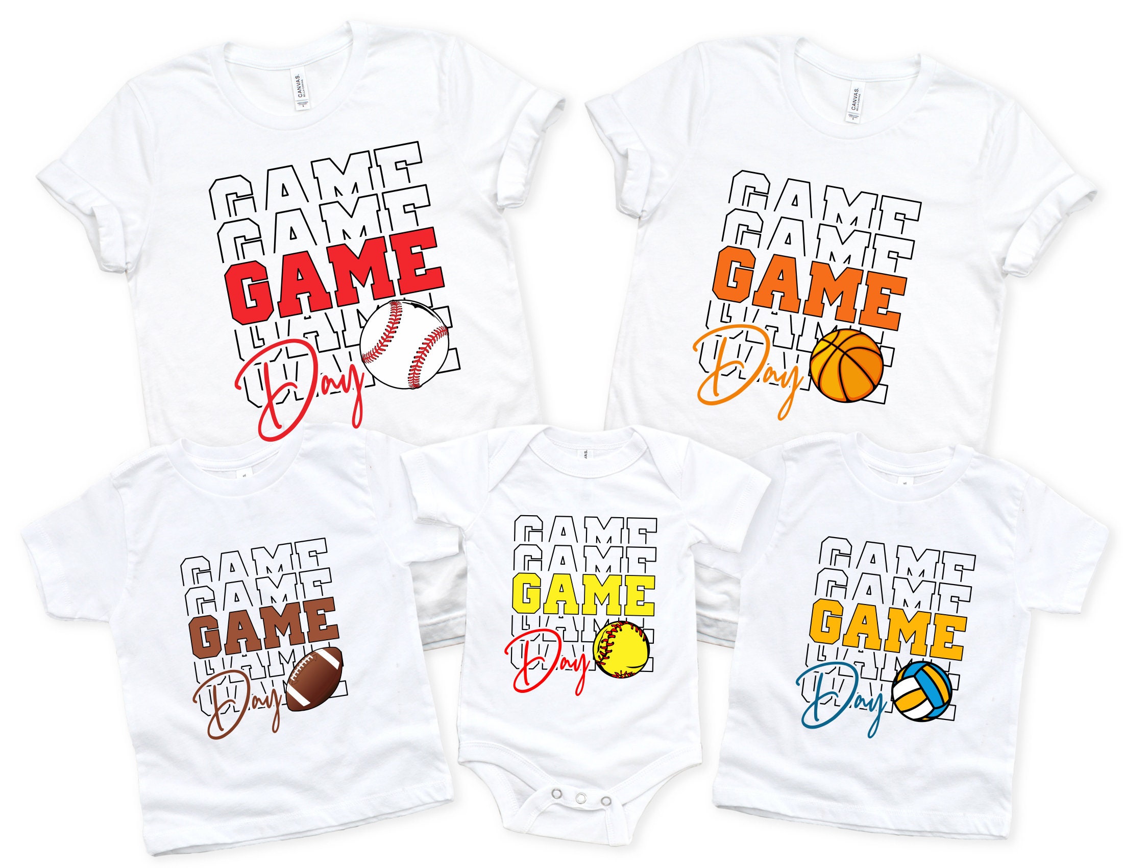 Game Day Vibes T-Shirt, Cute Game Team Shirt, Game Day Family Shirt, Dad Shirt, Mom tee, Game Day Shirt,  Football Mom Shirt, Sports Shirt