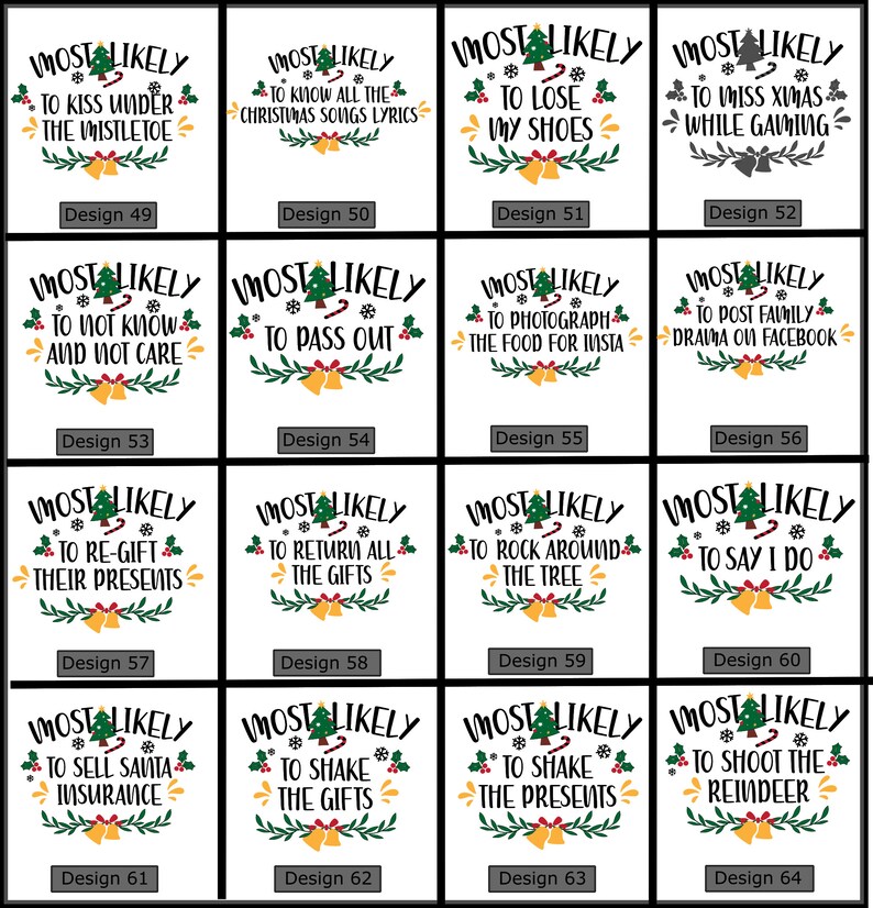 Funny Christmas Shirt: Most Likely To, Matching Group Tees bild 7