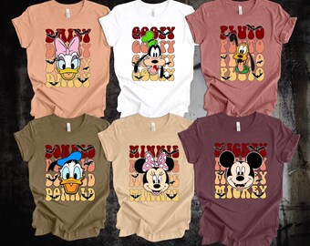Mickey Minnie and Friend Shirt, Disney Halloween Shirts, Halloween Family Shirt,  Disney Halloween Mickey Shirt, Disneyworld Halloween Shirt