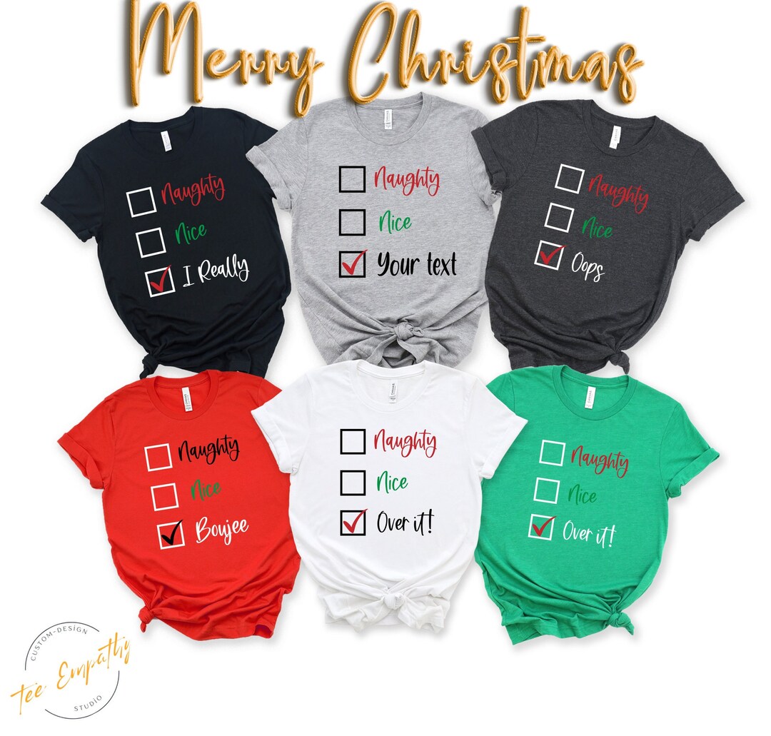 Christmas Check List Tshirt, Holiday Shirt, Christmas Shirt, Matching