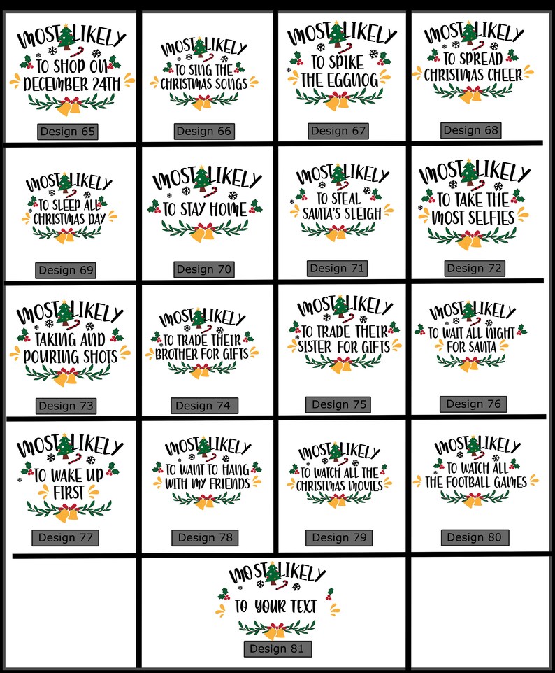 Funny Christmas Shirt: Most Likely To, Matching Group Tees bild 8