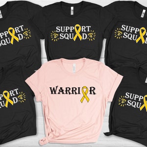 Childhood Cancer Support Squad Shirt: Gold Ribbon Fighter Tee