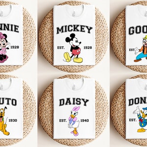 Disney Characters Vintage Shirt, Custom Disney Character Shirt, Disney Family Matching Shirt, Disney Custom Shirt, Disney Vintage Shirt
