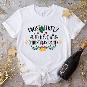 Funny Christmas Shirt: Most Likely To, Matching Group Tees bild 3