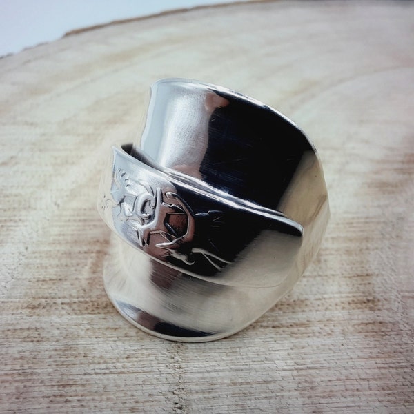 Bremer Stadtmusikanten - Ring aus 800er Silber - Besteckschmuck - Silberring- Statement Ring