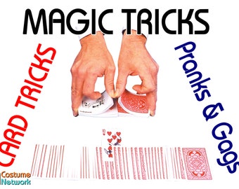 Magic Tricks Pranks - Three Carded Repeat - Thumb Tip - Squirt Ring - Jumping Finger - Needle Thu Arm - Serpentine Silk - strait jacket cn-1