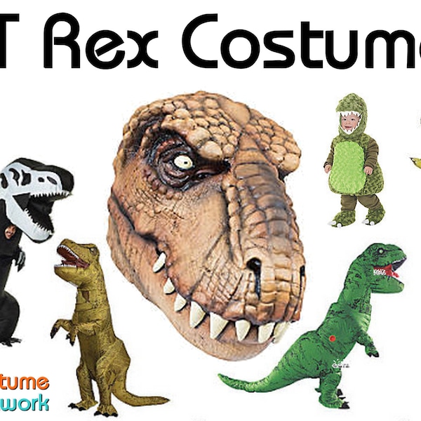 Disfraces y Máscara de T Rex - Inflable - Esqueleto - Pupasaurus Rex - Tiranosaurio - cn-4