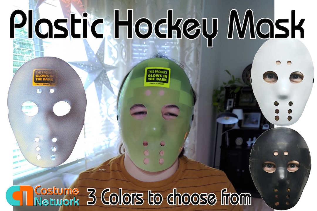 Plastic Hockey Mask Latex Kids Adults Halloween Cn15 Etsy