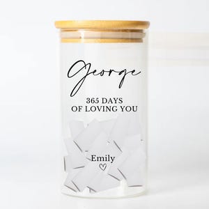 One Year Anniversary Gift For Boyfriend, Love You Jar, 1 Year Anniversary Gift For Him, 1st Anniversary Gift For Husband, Paper Anniversary