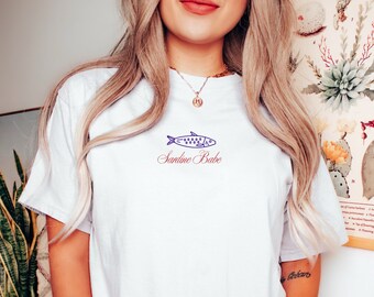 Sardine Babe Shirt, Tinned Fish Shirt, Sardines Tee, Vintage Food Apparel, 90's Style Clothing, Nostalgia Tee, Tin Fish Shirt, Sardine Lover