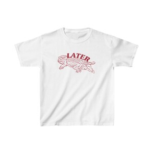 Camiseta de bebé Gator posterior, camiseta de cocodrilo posterior, camiseta de bebé Y2K, top recortado Y2K, estética de los años 90, camisa sarcástica, camisa divertida, camiseta de bebé retro imagen 2