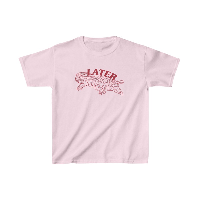 Camiseta de bebé Gator posterior, camiseta de cocodrilo posterior, camiseta de bebé Y2K, top recortado Y2K, estética de los años 90, camisa sarcástica, camisa divertida, camiseta de bebé retro imagen 4