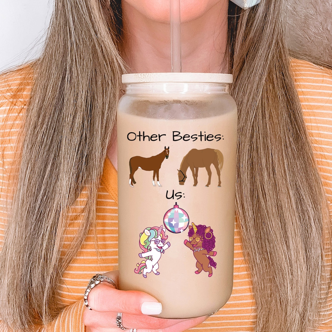 Besties Glass Tumbler best Friend Gifts for Women Bestie Etsy