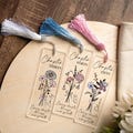 Birthday Gift For Book Lover, Chapter 30 40 50 Name Bookmark, Birth Month Flower Bookish Gift, Unique Bookish Birthday Keepsake Gift For Her