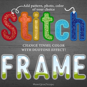 Faux Embroidery Letters, Canva Frame Template, Faux Patch PNG,  Faux Stitched Alphabet, Sublimation Letter Patch, Canva Embroidery Template