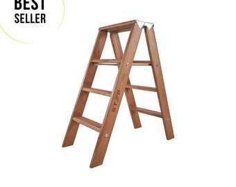 Kitchen stool, Step ladder, Foldable stool, Handmade ladder, Boho home, Livingroom ladder, Wooden ladder, Kids stool, Library step, GORDIOS