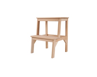 Taburete, Taburete de salón, Taburete hecho a mano, Decoración del hogar Boho, Puesto de café, Taburete de cocina, Taburete de madera, Muebles de dormitorio, Taburete PELOPS