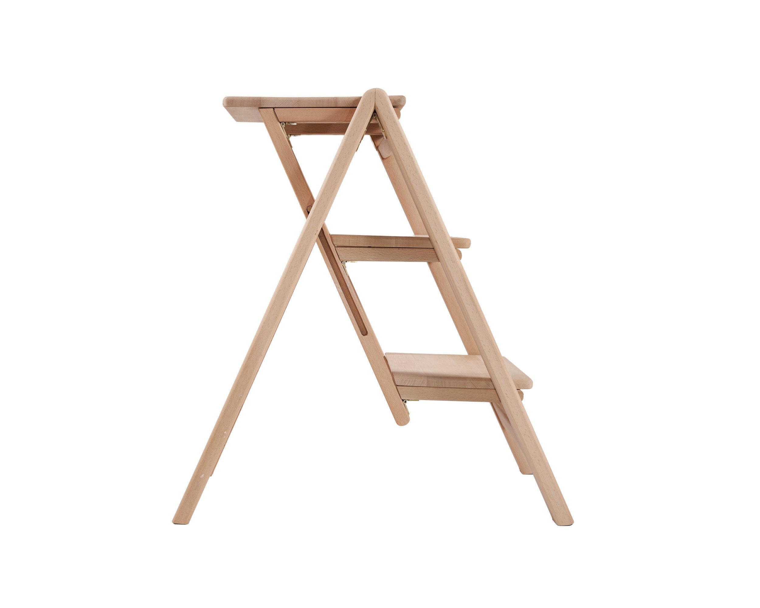 Library Stool Step Stool, Wooden Ladder, Library Stool, Handmade Ladder, Fold Step ...