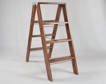 Handmade ladder, Wooden ladder, Double-sided ladder, Library ladder, Livingroom ladder