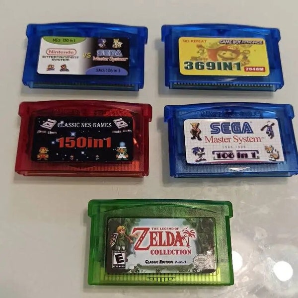 Multi Nostalgia Games GBA Video Cartridges Support Nintendo GB SP Console