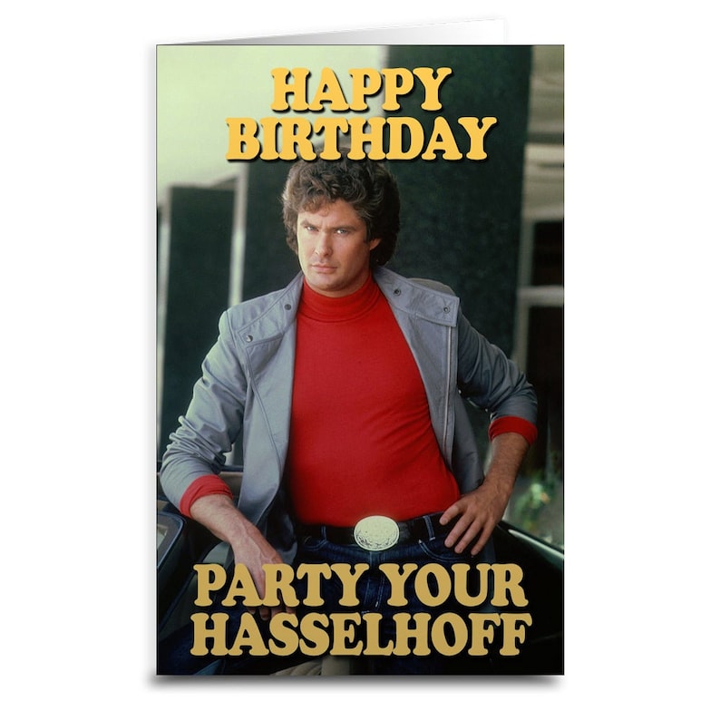 David Hasselhoff Birthday Card - Etsy