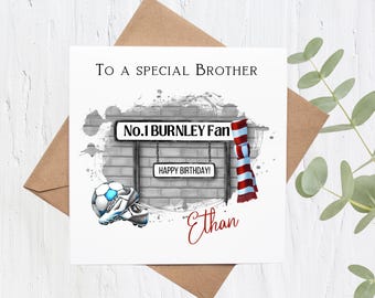 No.1 Burnley Fan Football Birthday Card