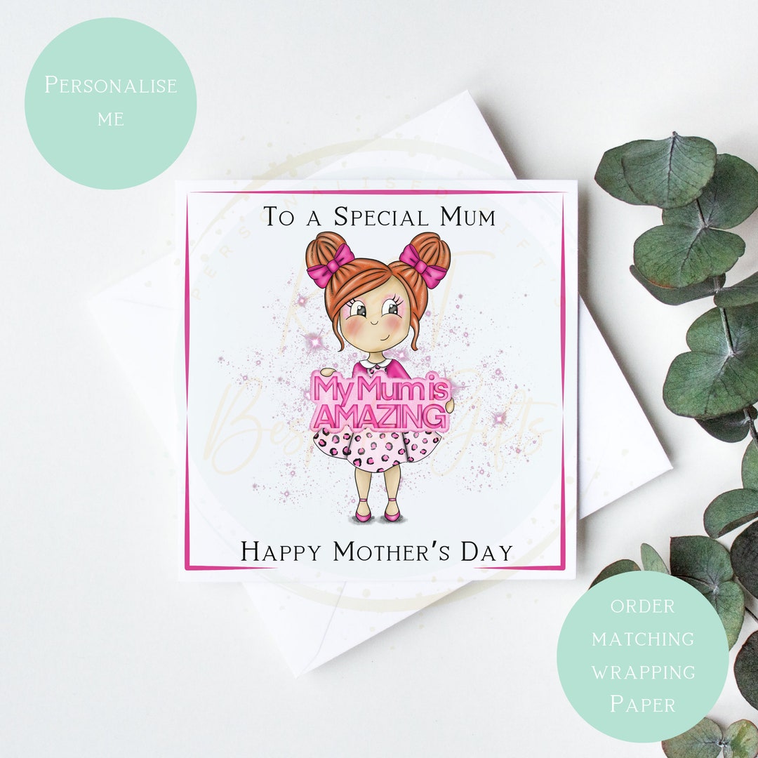 Carte De Fête Des Mères "To A Special Nanna" - Paillettes Et Cœurs - Neuf UK