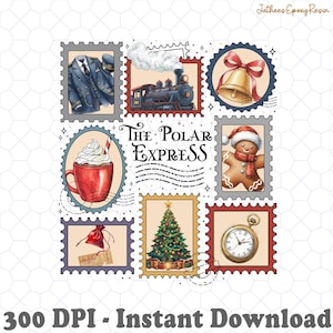 Polar Express PNG, Believe Christmas Train, North Pole Ticket png, Funny Xmas Family, Polar Express Believe Movie Png, Retro 90s Movies Png