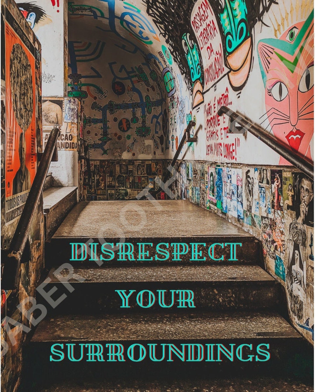 ADTR Band Poster 16x20 Disrespect Your Surroundings Lyric Digital Wall