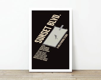 zonsondergang Blvd. filmposter ingelijste print alleen
