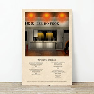 Werewolves of London Warren Zevon Lyric Poster ungerahmt print only