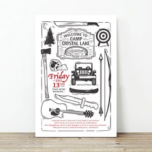 Friday the 13th movie poster unframed print only