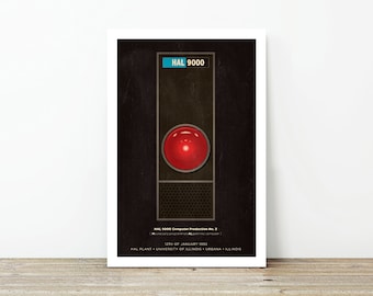 HAL 9000 2001 a Space Odyssey movie poster unframed print only